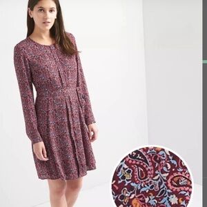 GAP Red and Blue Paisley Dress size XL